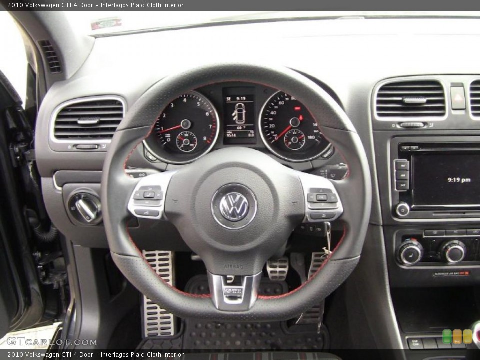 Interlagos Plaid Cloth Interior Steering Wheel for the 2010 Volkswagen GTI 4 Door #46148010