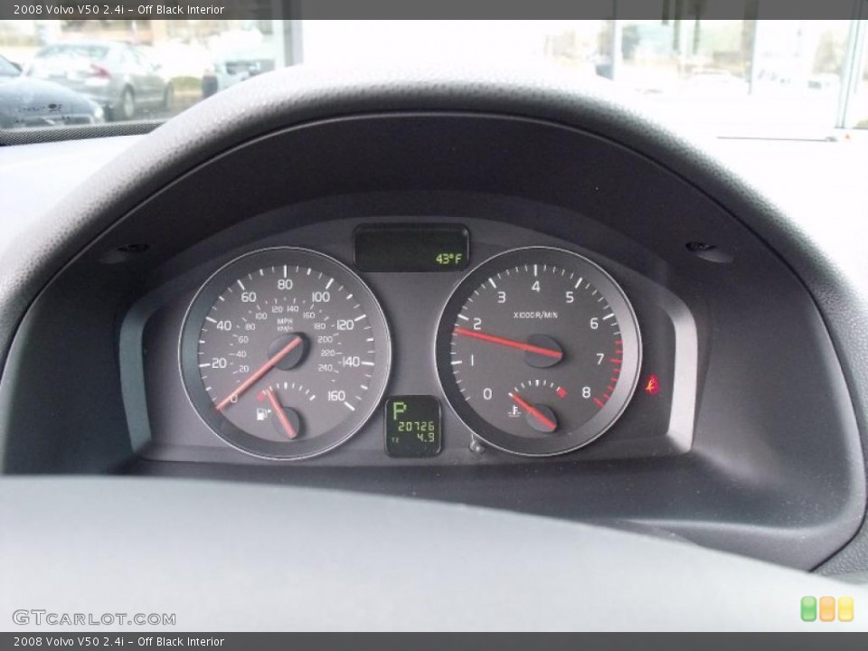 Off Black Interior Gauges for the 2008 Volvo V50 2.4i #46148886