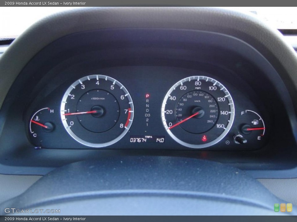 Ivory Interior Gauges for the 2009 Honda Accord LX Sedan #46154188