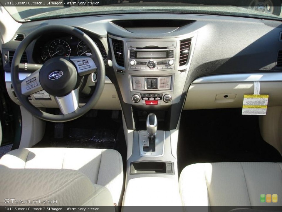 Warm Ivory Interior Dashboard for the 2011 Subaru Outback 2.5i Wagon #46161519