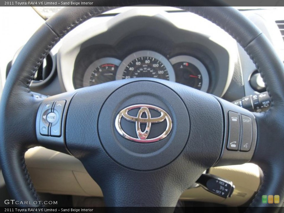Sand Beige Interior Steering Wheel for the 2011 Toyota RAV4 V6 Limited #46162356