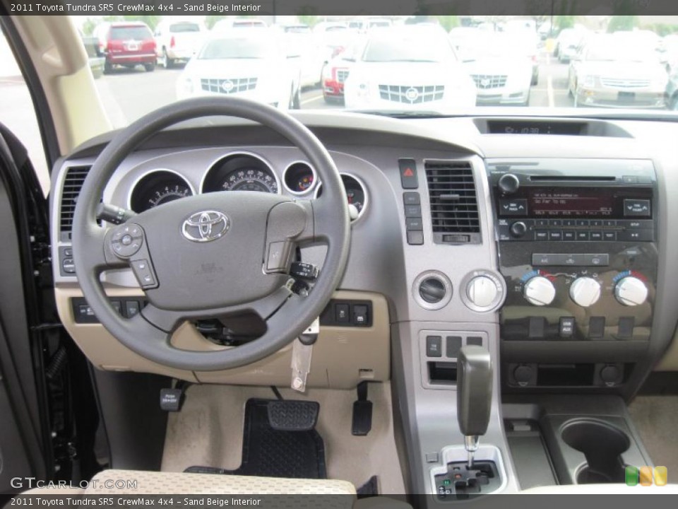 Sand Beige Interior Dashboard for the 2011 Toyota Tundra SR5 CrewMax 4x4 #46162986
