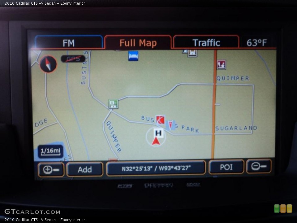 Ebony Interior Navigation for the 2010 Cadillac CTS -V Sedan #46164092