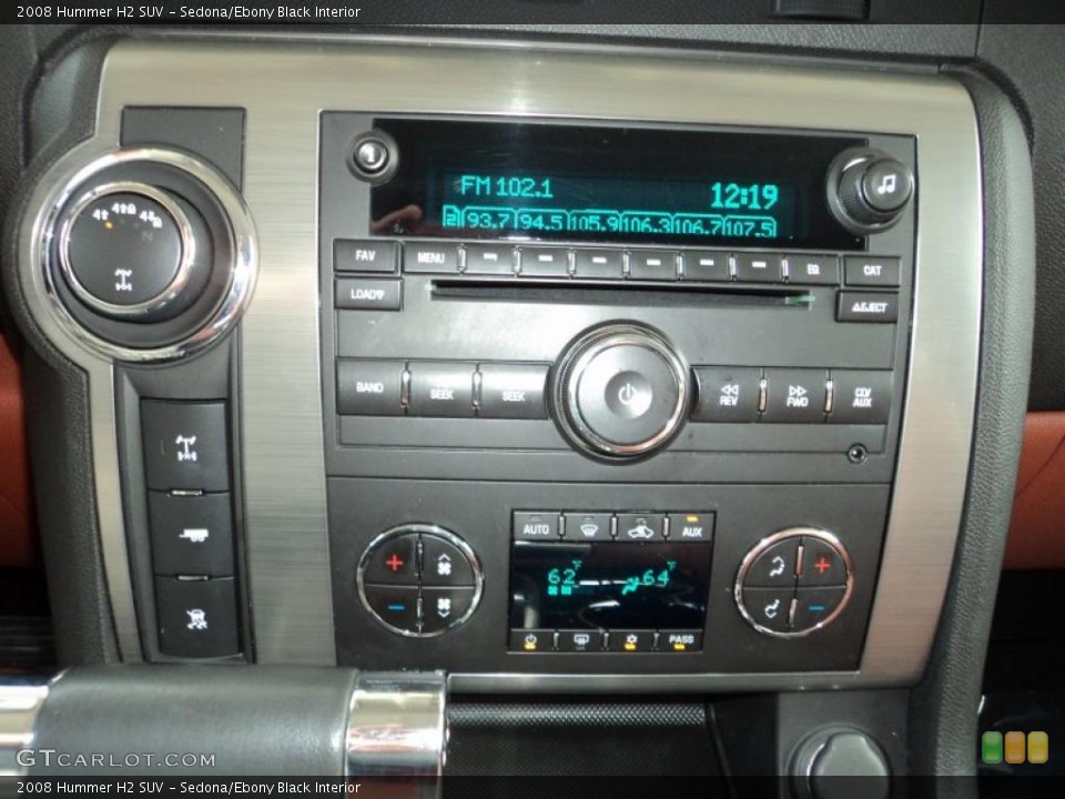 Sedona/Ebony Black Interior Controls for the 2008 Hummer H2 SUV #46164282