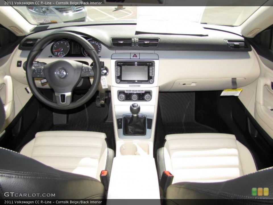 Cornsilk Beige/Black Interior Dashboard for the 2011 Volkswagen CC R-Line #46164615