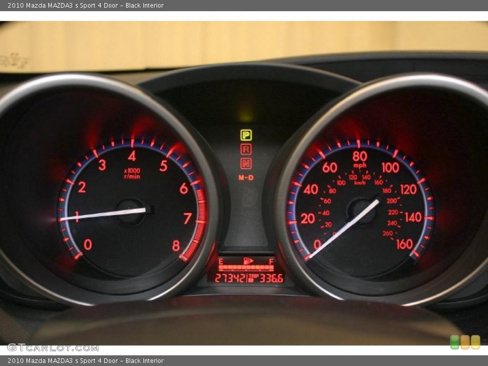 Black Interior Gauges for the 2010 Mazda MAZDA3 s Sport 4 Door #46164858