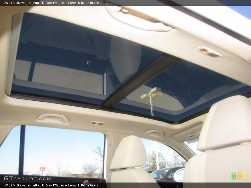 Cornsilk Beige Interior Sunroof for the 2011 Volkswagen Jetta TDI SportWagen #46165873