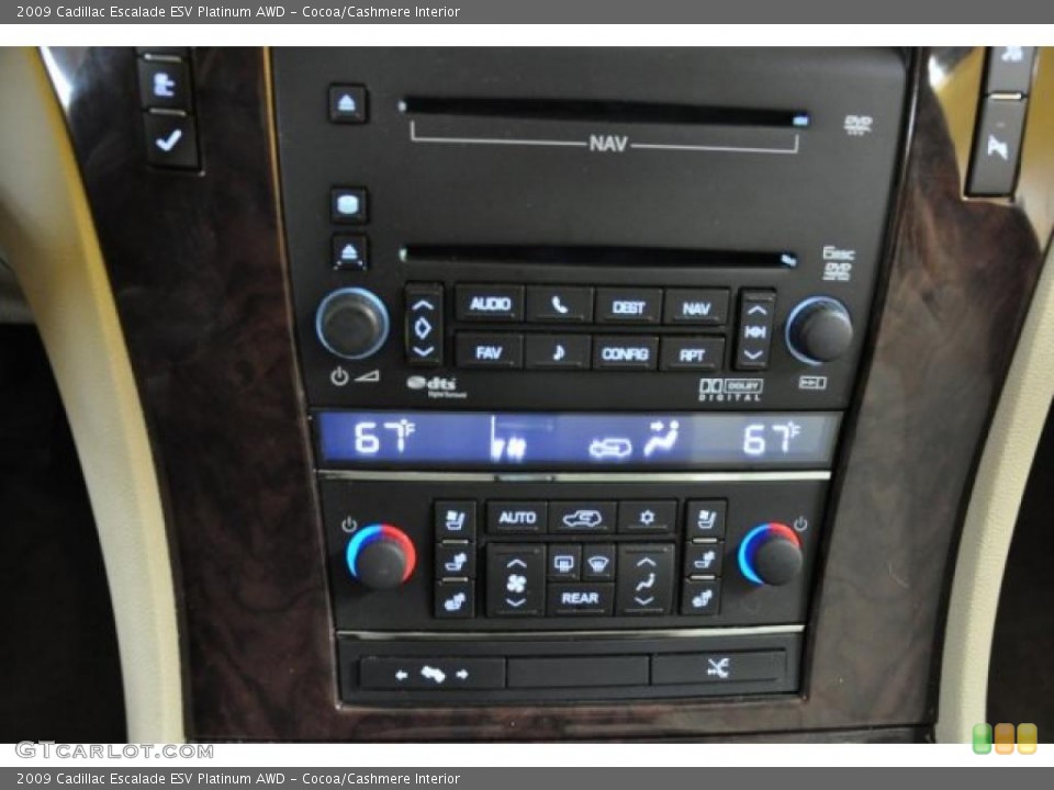 Cocoa/Cashmere Interior Controls for the 2009 Cadillac Escalade ESV Platinum AWD #46168919