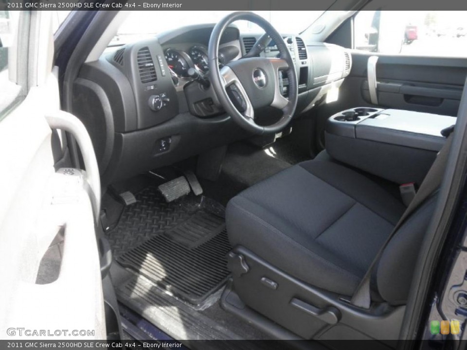 Ebony Interior Photo for the 2011 GMC Sierra 2500HD SLE Crew Cab 4x4 #46171478