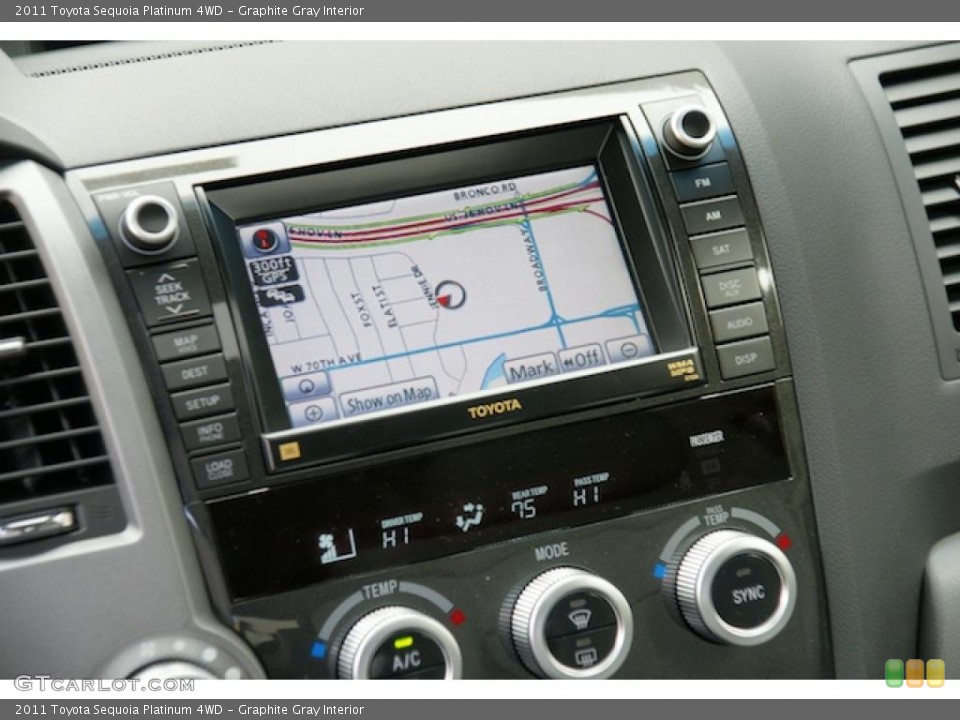 Graphite Gray Interior Navigation for the 2011 Toyota Sequoia Platinum 4WD #46174635