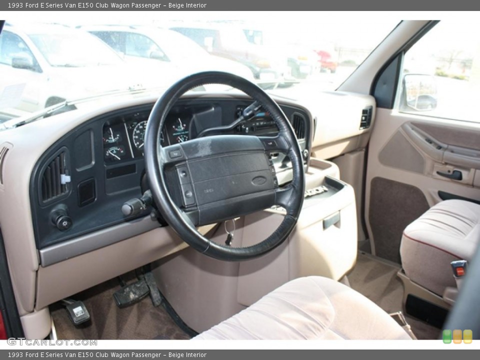 Beige 1993 Ford E Series Van Interiors