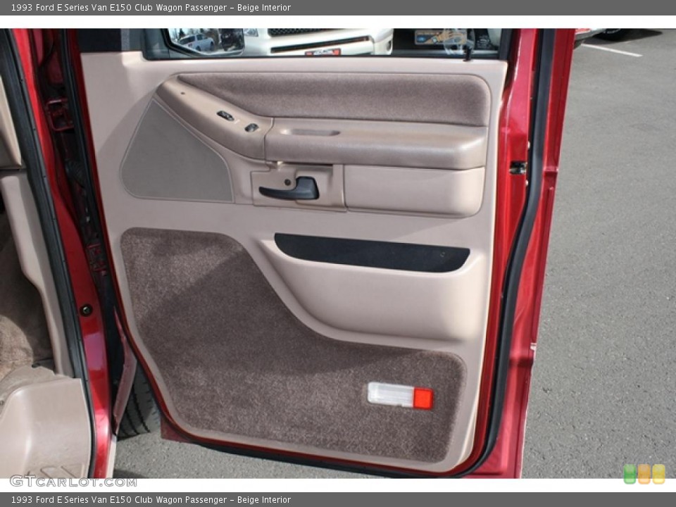 Beige Interior Door Panel for the 1993 Ford E Series Van E150 Club Wagon Passenger #46176117