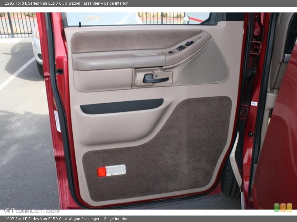 Beige Interior Door Panel for the 1993 Ford E Series Van E150 Club Wagon Passenger #46176129