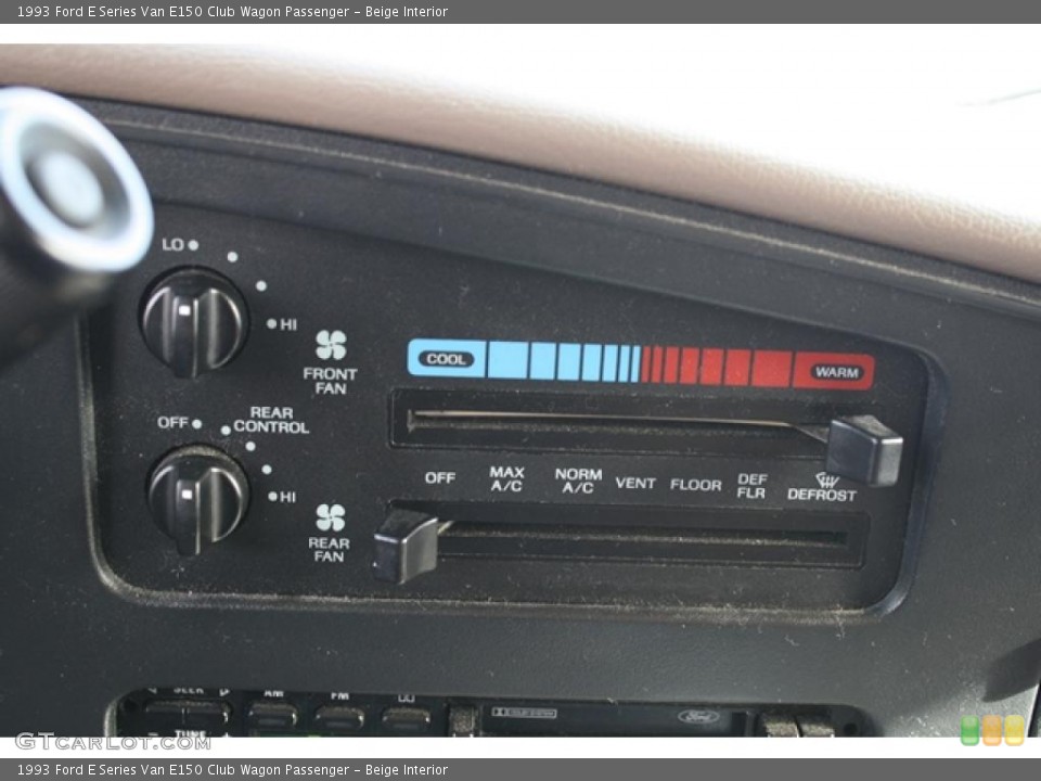 Beige Interior Controls for the 1993 Ford E Series Van E150 Club Wagon Passenger #46176153