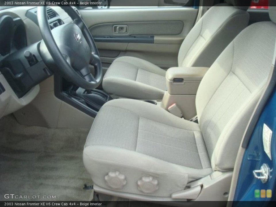 Beige Interior Photo for the 2003 Nissan Frontier XE V6 Crew Cab 4x4 #46176525