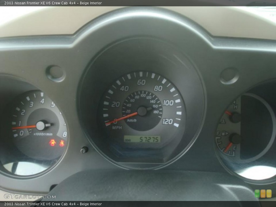 Beige Interior Gauges for the 2003 Nissan Frontier XE V6 Crew Cab 4x4 #46176567
