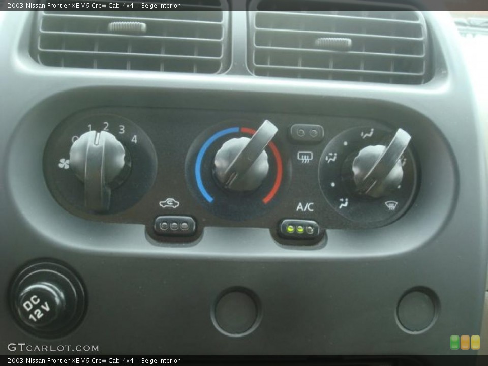 Beige Interior Controls for the 2003 Nissan Frontier XE V6 Crew Cab 4x4 #46176579