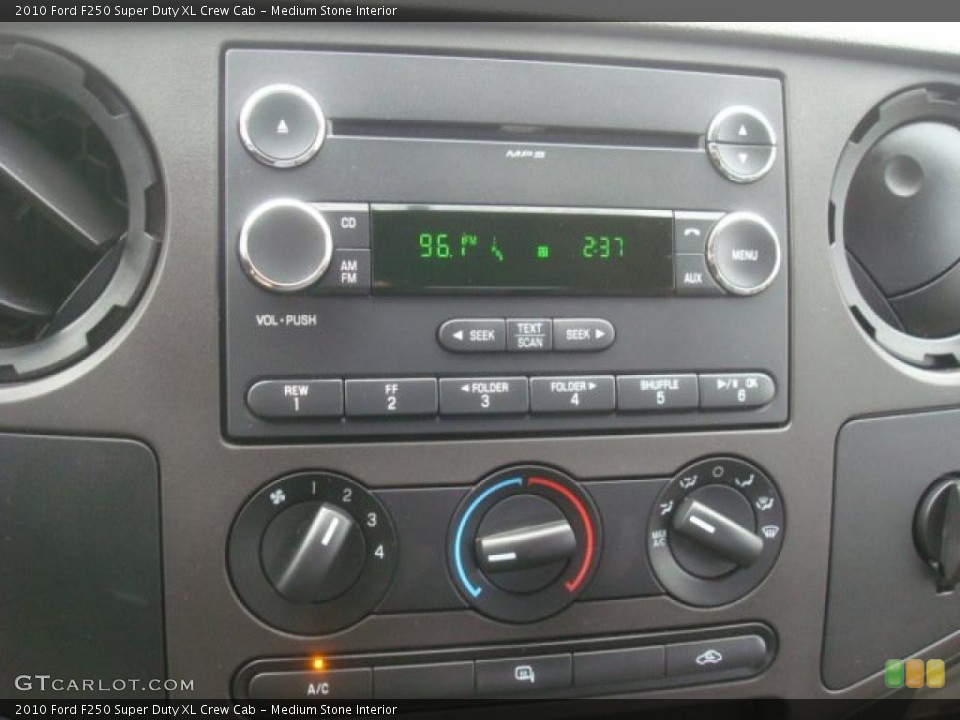 Medium Stone Interior Controls for the 2010 Ford F250 Super Duty XL Crew Cab #46177398