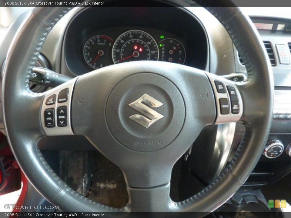 Black Interior Steering Wheel for the 2008 Suzuki SX4 Crossover Touring AWD #46178160