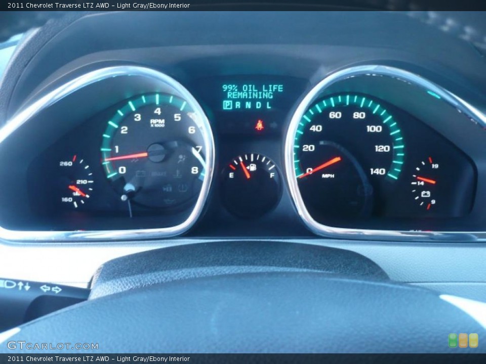 Light Gray/Ebony Interior Gauges for the 2011 Chevrolet Traverse LTZ AWD #46181028