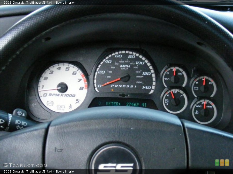 Ebony Interior Gauges for the 2008 Chevrolet TrailBlazer SS 4x4 #46182258