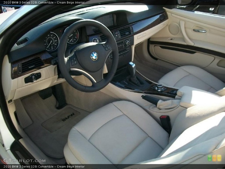 Cream Beige Interior Prime Interior for the 2010 BMW 3 Series 328i Convertible #46184247