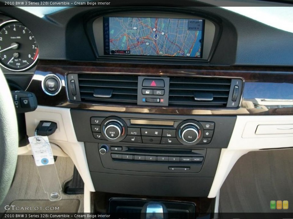Cream Beige Interior Navigation for the 2010 BMW 3 Series 328i Convertible #46184370