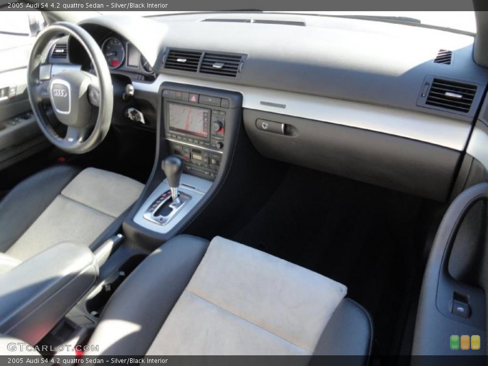 Silver/Black Interior Dashboard for the 2005 Audi S4 4.2 quattro Sedan #46192346