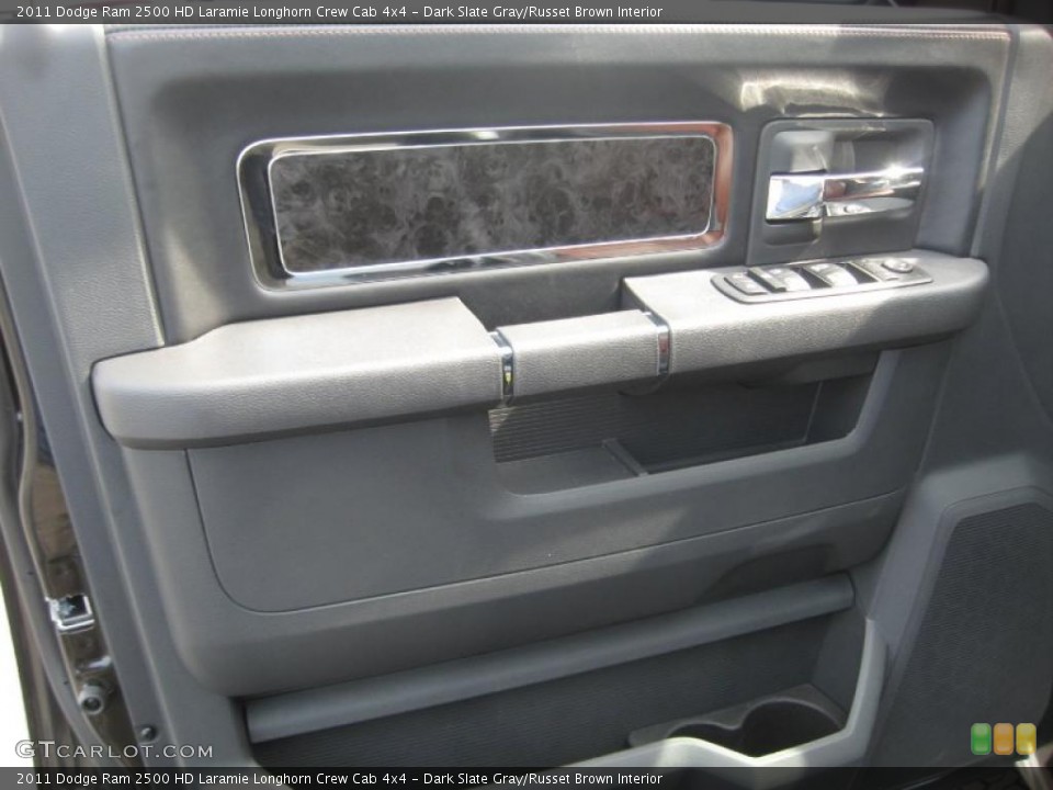 Dark Slate Gray/Russet Brown Interior Door Panel for the 2011 Dodge Ram 2500 HD Laramie Longhorn Crew Cab 4x4 #46192454