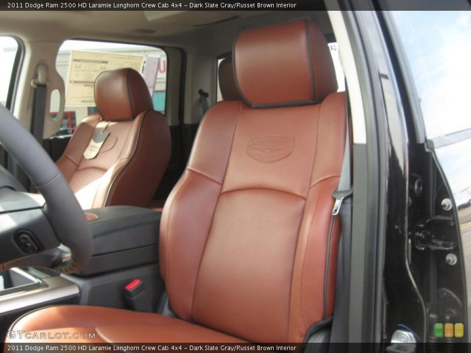 Dark Slate Gray/Russet Brown Interior Photo for the 2011 Dodge Ram 2500 HD Laramie Longhorn Crew Cab 4x4 #46192469
