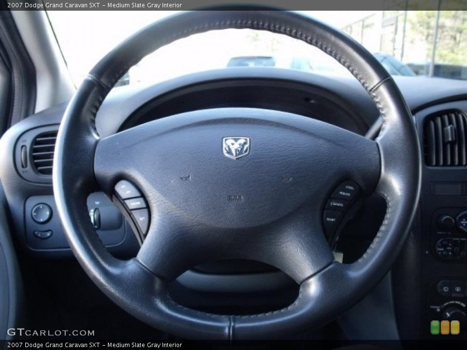 Medium Slate Gray Interior Steering Wheel for the 2007 Dodge Grand Caravan SXT #46194566