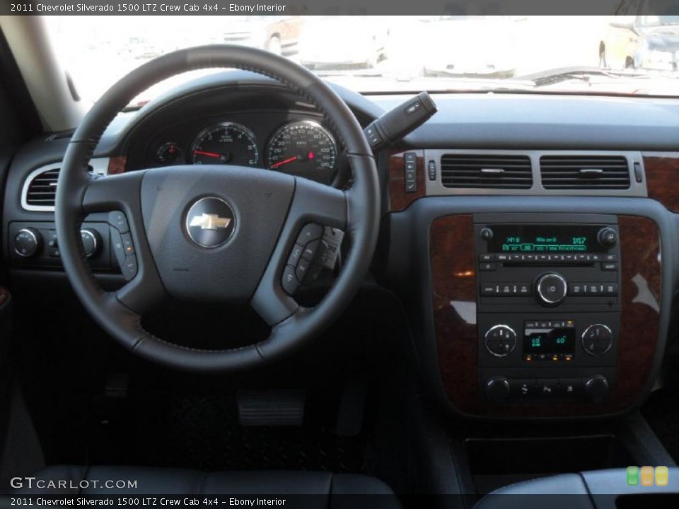 Ebony Interior Dashboard for the 2011 Chevrolet Silverado 1500 LTZ Crew Cab 4x4 #46196573