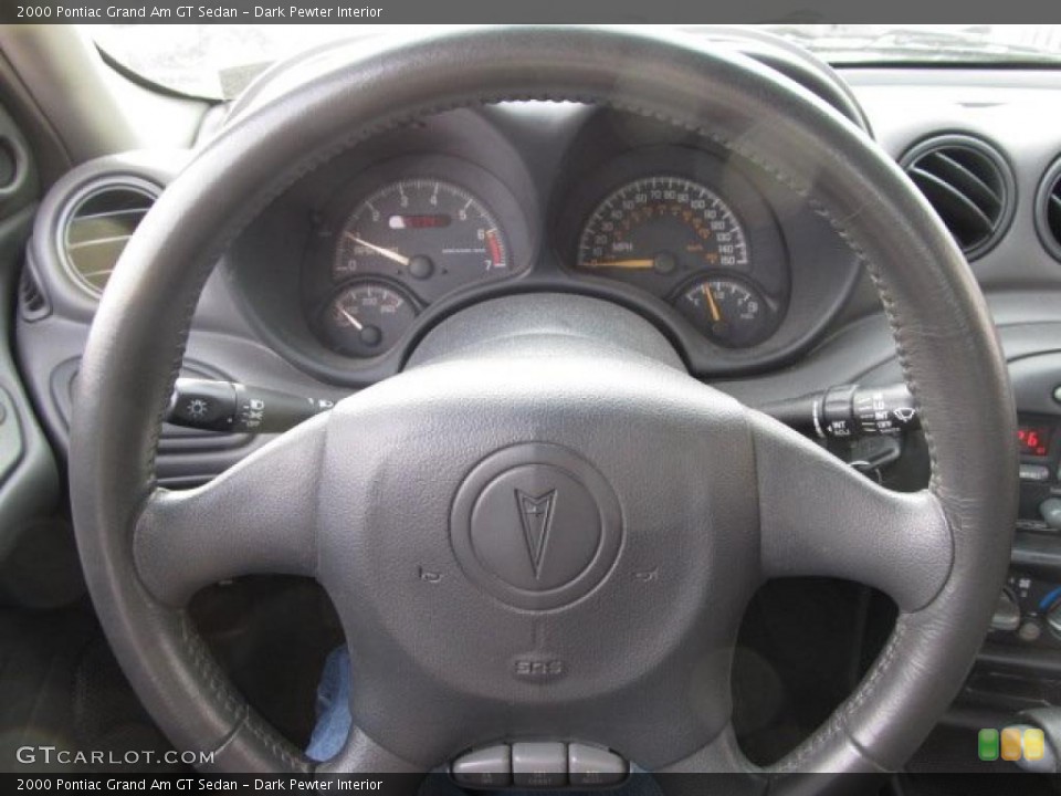 Dark Pewter Interior Steering Wheel for the 2000 Pontiac Grand Am GT Sedan #46198520