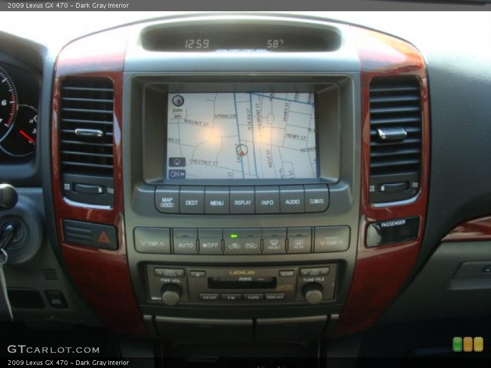 Dark Gray Interior Navigation for the 2009 Lexus GX 470 #46198874