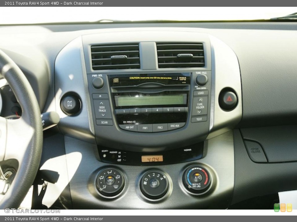 Dark Charcoal Interior Controls for the 2011 Toyota RAV4 Sport 4WD #46201253