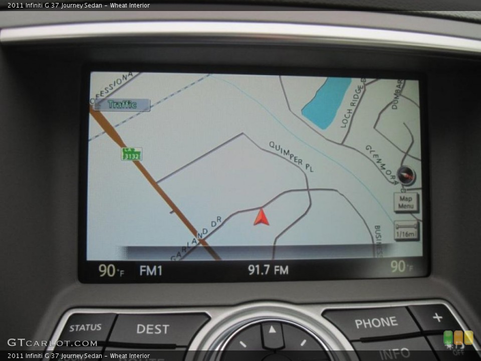 Wheat Interior Navigation for the 2011 Infiniti G 37 Journey Sedan #46201709
