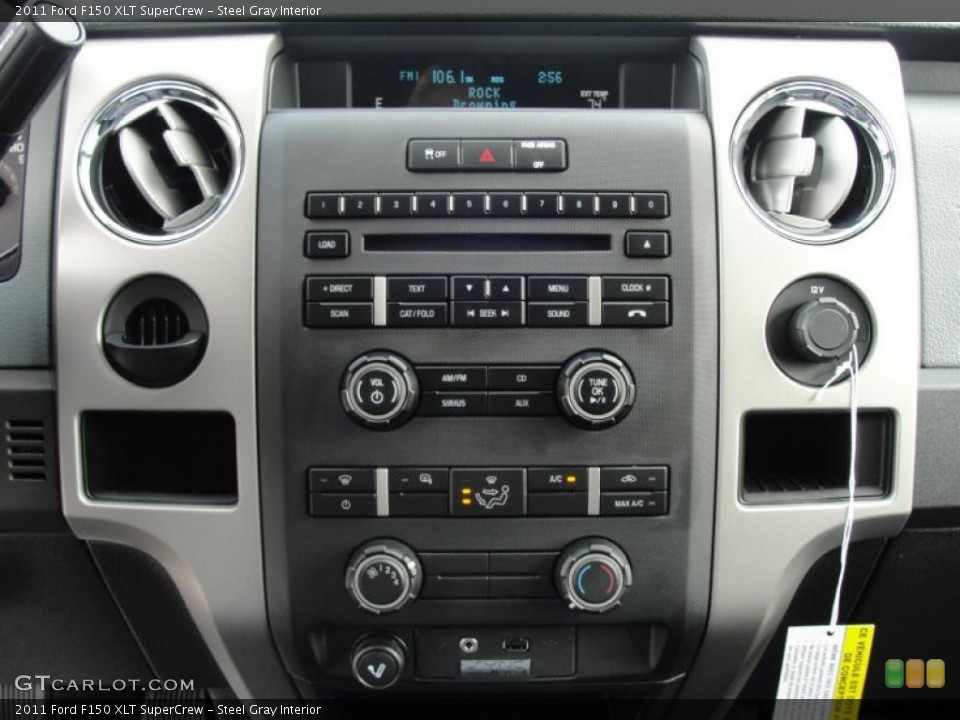 Steel Gray Interior Controls for the 2011 Ford F150 XLT SuperCrew #46202204