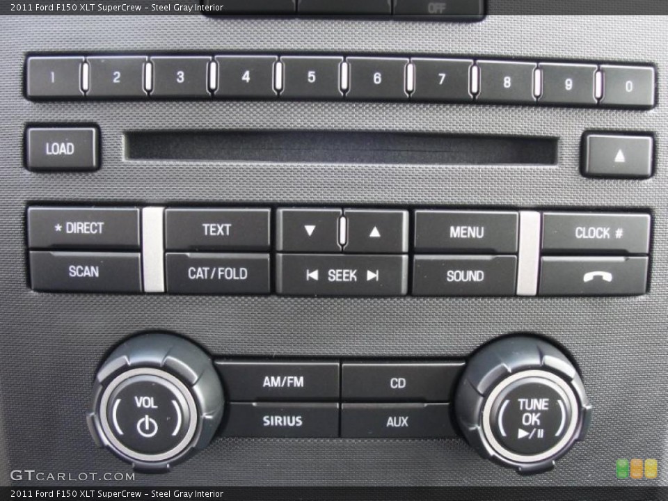 Steel Gray Interior Controls for the 2011 Ford F150 XLT SuperCrew #46202225