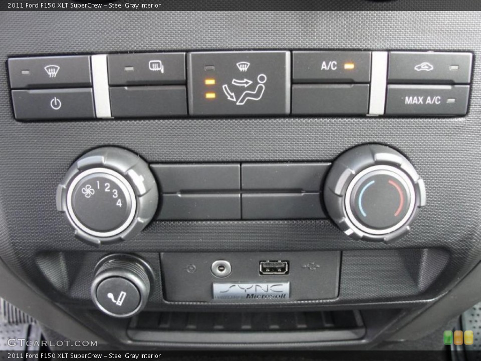 Steel Gray Interior Controls for the 2011 Ford F150 XLT SuperCrew #46202234