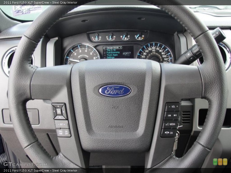 Steel Gray Interior Steering Wheel for the 2011 Ford F150 XLT SuperCrew #46202255