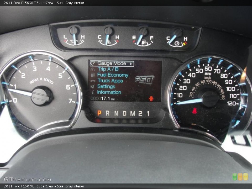 Steel Gray Interior Gauges for the 2011 Ford F150 XLT SuperCrew #46202267