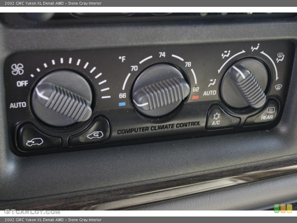 Stone Gray Interior Controls for the 2002 GMC Yukon XL Denali AWD #46202519