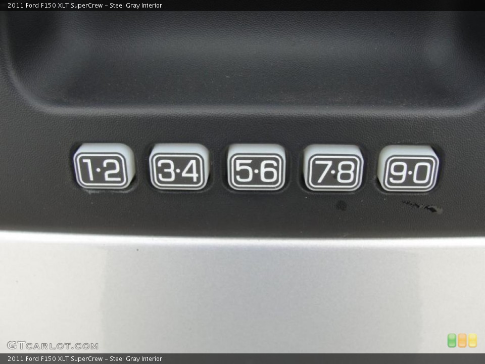 Steel Gray Interior Controls for the 2011 Ford F150 XLT SuperCrew #46203011