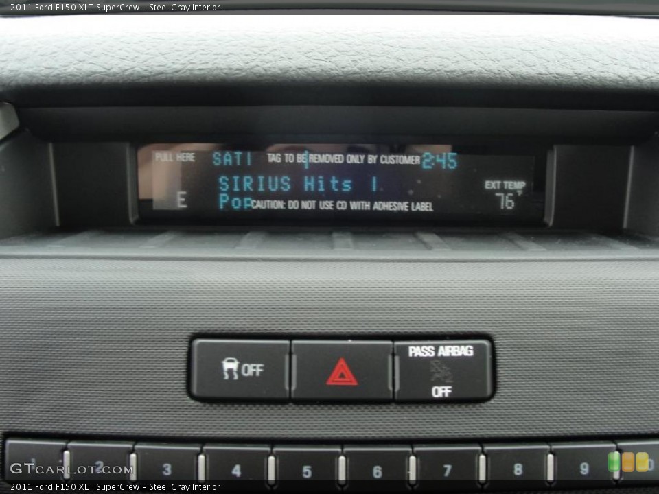 Steel Gray Interior Controls for the 2011 Ford F150 XLT SuperCrew #46204142