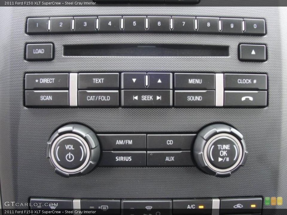 Steel Gray Interior Controls for the 2011 Ford F150 XLT SuperCrew #46204148