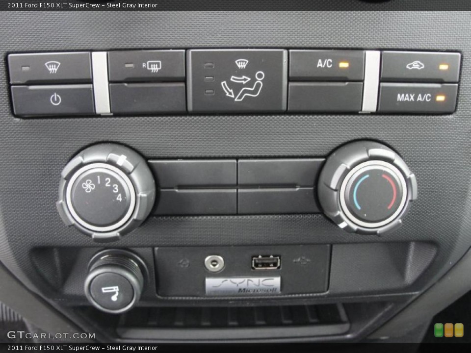 Steel Gray Interior Controls for the 2011 Ford F150 XLT SuperCrew #46204157