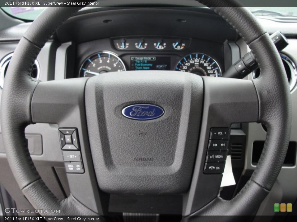 Steel Gray Interior Steering Wheel for the 2011 Ford F150 XLT SuperCrew #46204184
