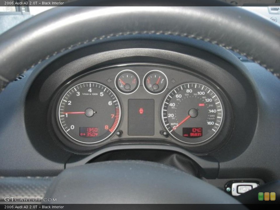 Black Interior Gauges for the 2006 Audi A3 2.0T #46204781