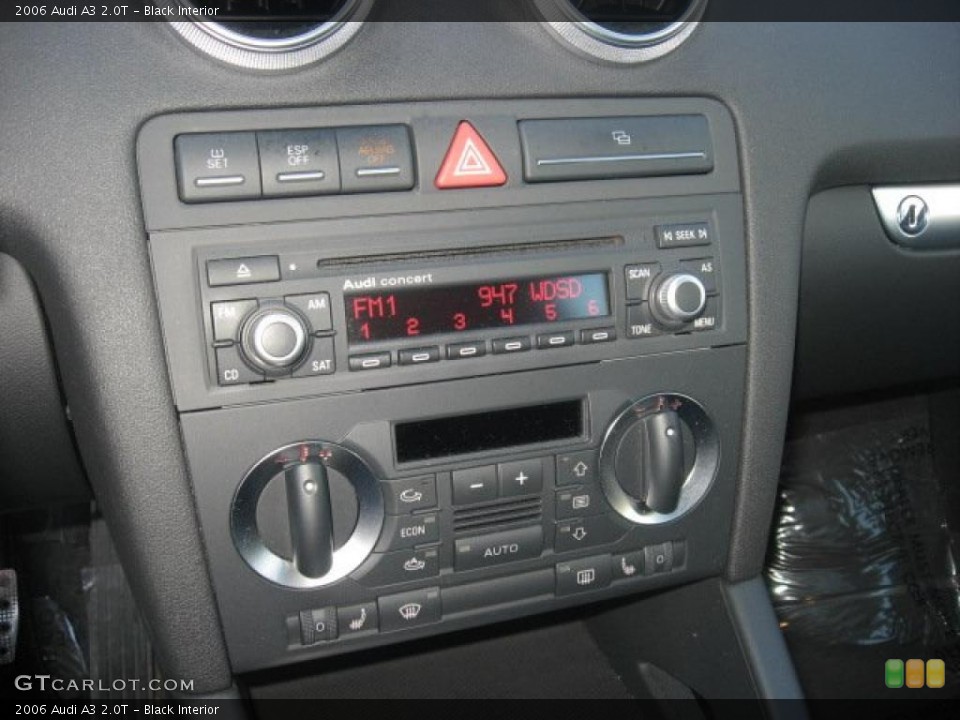 Black Interior Controls for the 2006 Audi A3 2.0T #46204883