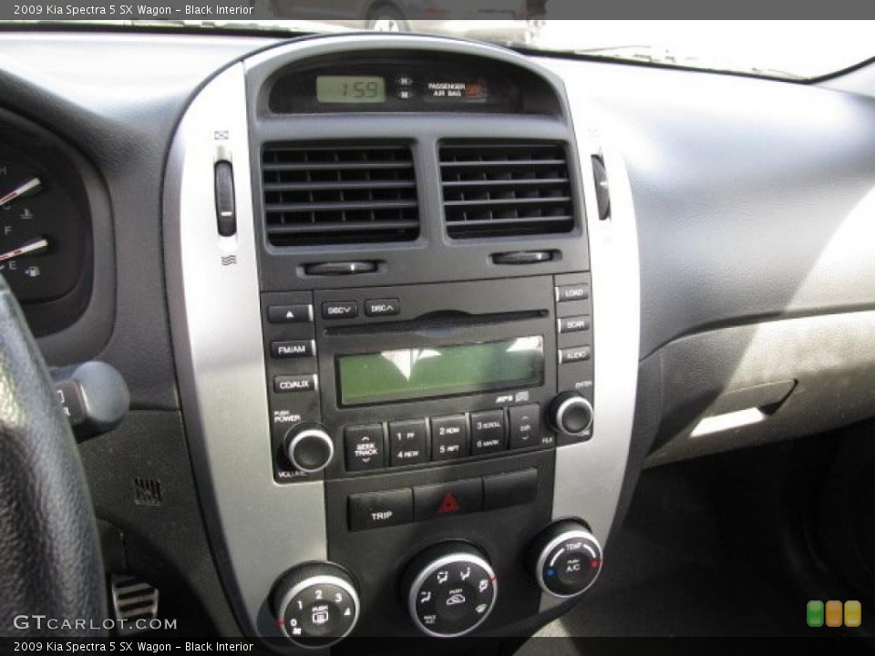 Black Interior Controls for the 2009 Kia Spectra 5 SX Wagon #46206086